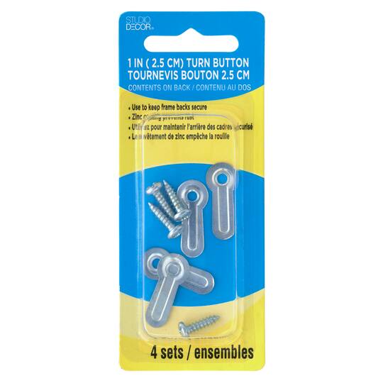 24 Packs: 4 ct. (96 total) 1" Turn Button by Studio Décor®